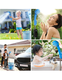 Ducha Portátil AZXJC con Iluminación LED y Batería 2.8x24.1 cm 2