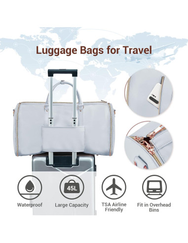 Bolsa Duffle de Ropa STHMEOOHT Azul 2 en 1 con Compartimentos