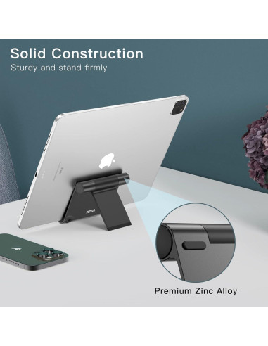 Soporte para Tableta JETech Ajustable Plegable Negro 10-33 cm