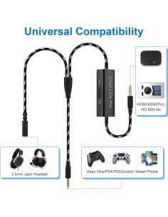 Cable Chat Link Pro Lusgawer 2.68m para Elgato HD60 PS4 PS5 2