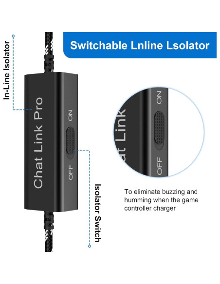 Cable Chat Link Pro Lusgawer 2.68m para Elgato HD60 PS4 PS5