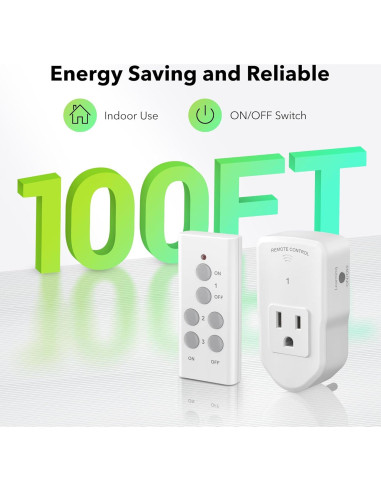 Enchufe Eléctrico Control Remoto BN-LINK 1200W Blanco