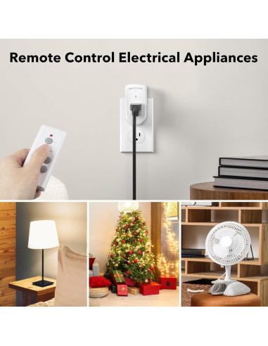 Enchufe Eléctrico Control Remoto BN-LINK 1200W Blanco