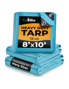 Lona Impermeable Teal Elite 2.44x3.05m Resistente UV y Desgarros