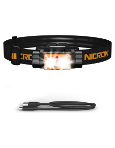 Lámpara Frontal Recargable NICRON H25 1500 Lúmenes LED 180