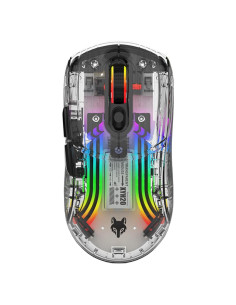 Ratón Inalámbrico Mecánico RGB Attoe ATAJ120 para Juegos