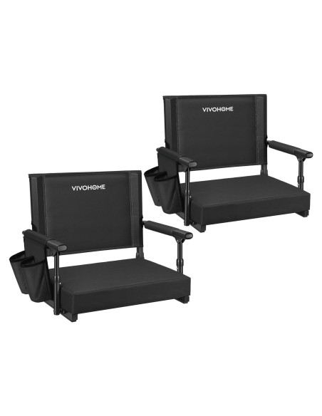 Asientos de Estadio VIVOHOME con Soporte y Cojín - 2 Unidades