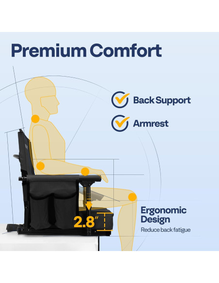 Asientos de Estadio VIVOHOME con Soporte y Cojín - 2 Unidades