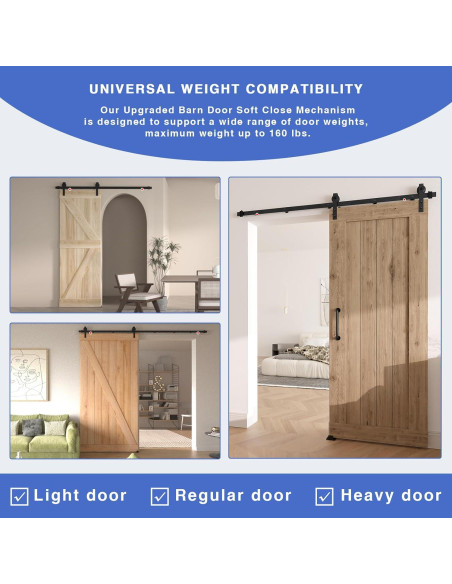 Mecanismo de Cierre Suave DonYoung 2PCS para Puerta de Granero