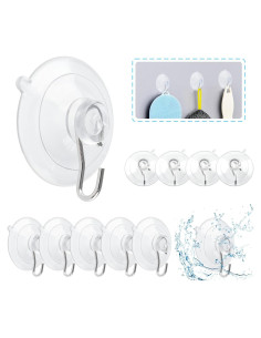 Ganchos de Ventosa Piutouyar 12 Pcs 4.5 cm Soporta 1.81 kg