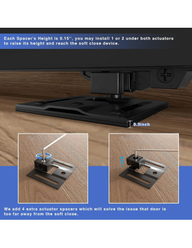 Mecanismo de Cierre Suave DonYoung 2PCS para Puerta de Granero