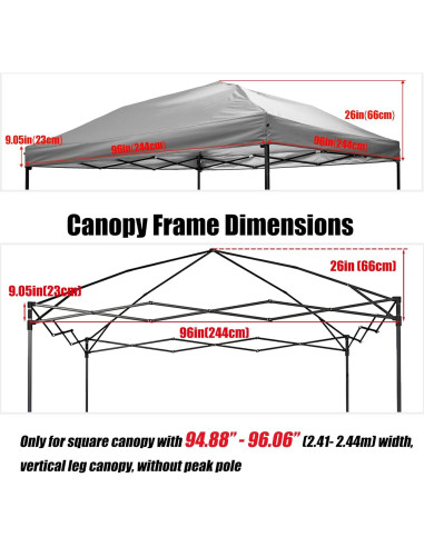 Cubierta de Reemplazo NINAT 2.41m Gris Impermeable UV