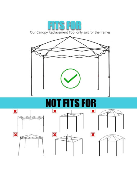 Cubierta de Reemplazo NINAT 2.41m Gris Impermeable UV