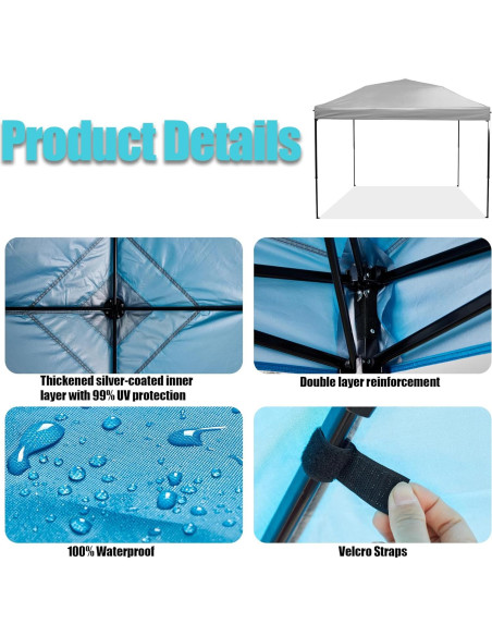 Cubierta de Reemplazo NINAT 2.41m Gris Impermeable UV