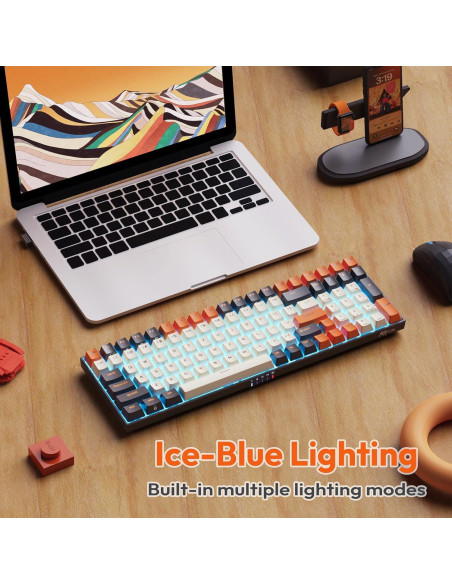 Teclado Mecánico Inalámbrico RK ROYAL KLUDGE RK100 RGB 100 Teclas