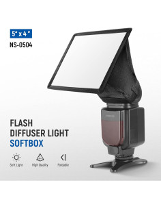 Difusor de Flash Softbox NEEWER 12.7x10cm Universal Plegable 2