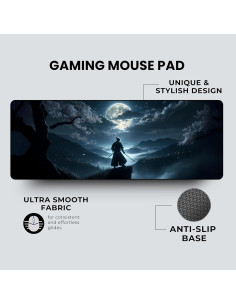 Alfombrilla de Ratón ALFOMBRILLAC Samurai Iluminado 80x30cm 2