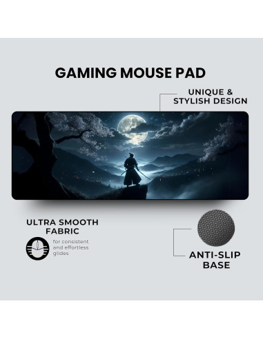 Alfombrilla de Ratón ALFOMBRILLAC Samurai Iluminado 80x30cm