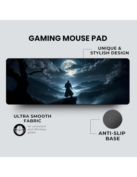 Alfombrilla de Ratón ALFOMBRILLAC Samurai Iluminado 80x30cm