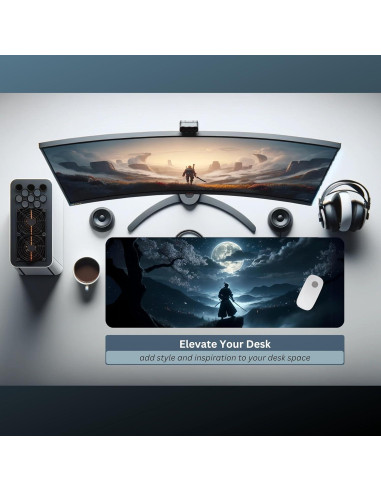 Alfombrilla de Ratón ALFOMBRILLAC Samurai Iluminado 80x30cm