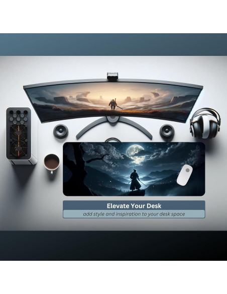 Alfombrilla de Ratón ALFOMBRILLAC Samurai Iluminado 80x30cm