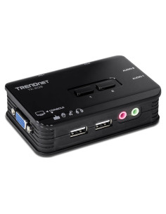 Interruptor KVM USB 2 Puertos TRENDnet TK-209K con Audio