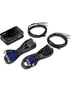 Interruptor KVM USB 2 Puertos TRENDnet TK-209K con Audio 2