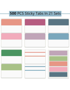 Etiquetas Adhesivas de Índice ELII 500 Piezas 2" Reposicionables 2