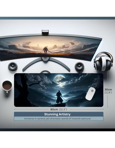 Alfombrilla de Ratón ALFOMBRILLAC Samurai Iluminado 80x30cm