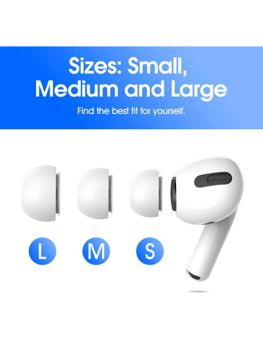 Puntas de Silicona para AirPods Pro - 3 Pairs con Kit de Limpieza