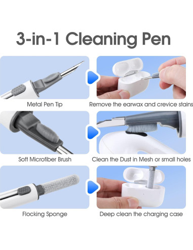 Puntas de Silicona para AirPods Pro - 3 Pairs con Kit de Limpieza