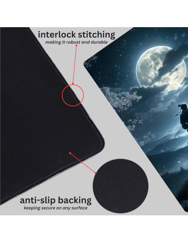 Alfombrilla de Ratón ALFOMBRILLAC Samurai Iluminado 80x30cm