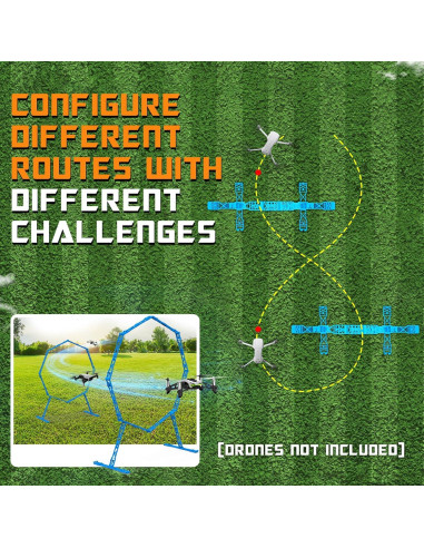 Curso de Obstáculos Drone Beria 2 Paquetes Aros Azul 300g