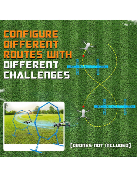 Curso de Obstáculos Drone Beria 2 Paquetes Aros Azul 300g