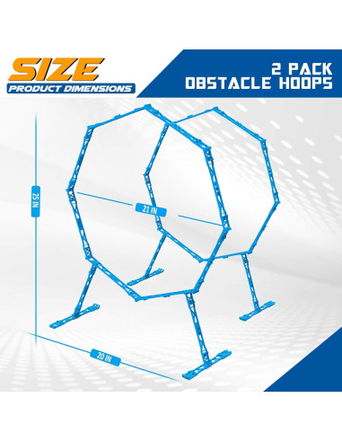 Curso de Obstáculos Drone Beria 2 Paquetes Aros Azul 300g