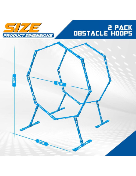 Curso de Obstáculos Drone Beria 2 Paquetes Aros Azul 300g