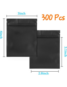 Bolsas Reutilizables Gwybkq 7.5x10 cm 300 Piezas Doble Cara Negra 2