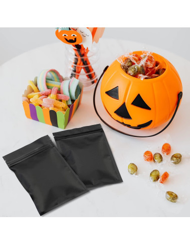 Bolsas Reutilizables Gwybkq 7.5x10 cm 300 Piezas Doble Cara Negra