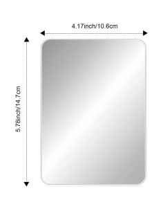 Espejo Magnético Blulu 2 Pcs 14.73 x 10.16 cm Vidrio Plata 2