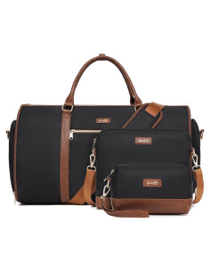 Bolsa de Ropa de Viaje Coolife 3 Piezas Negra Plegable