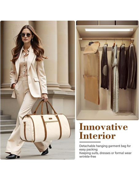 Bolsa de Ropa de Viaje Coolife 3 Piezas Negra Plegable