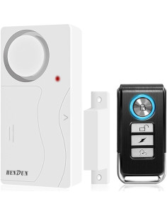 Alarmas de Puerta HENDUN con Control Remoto 2pack Baterías Incluidas 2