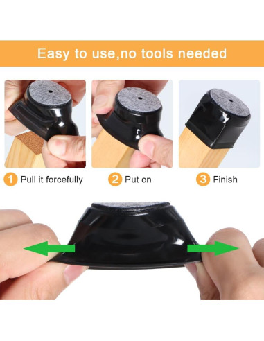 32 Protectores de Silicona para Patas de Silla OASMU - Grande