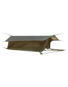 Hamaca de Camping Rothco con Red Antimosquitos y Techo de Lluvia - 198x51 cm - Verde Oliva