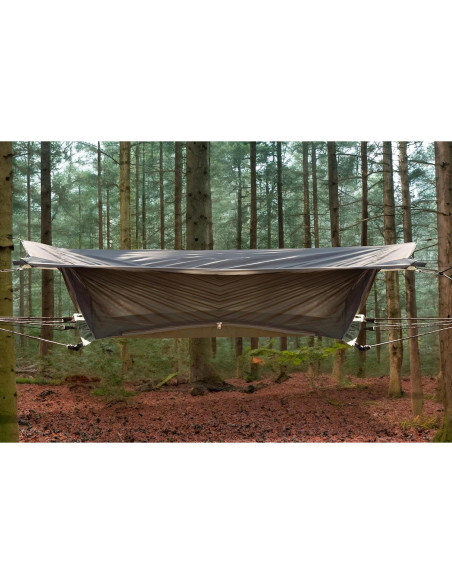 Hamaca de Camping Rothco con Red Antimosquitos y Techo de Lluvia - 198x51 cm - Verde Oliva