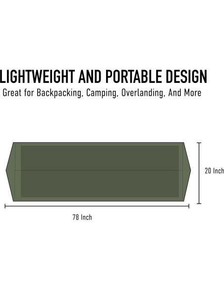 Hamaca de Camping Rothco con Red Antimosquitos y Techo de Lluvia - 198x51 cm - Verde Oliva