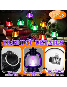 12 Mini Linternas Decorativas Ferraycle Vintage 10.16 cm 2