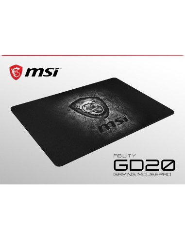 Alfombrilla Gaming MSI Agility GD20, 32x22 cm, Antideslizante