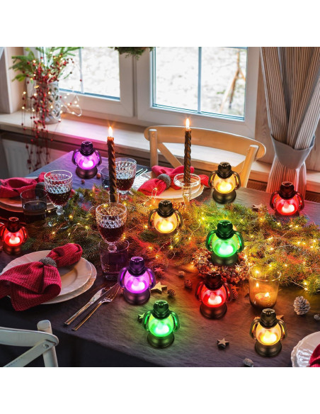 12 Mini Linternas Decorativas Ferraycle Vintage 10.16 cm