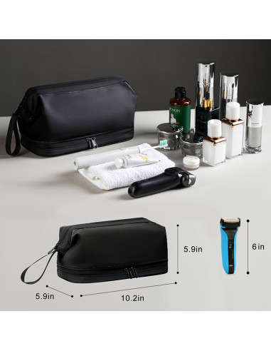 Bolsa de Aseo de Viaje Grande Impermeable TB009 Negra